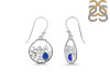 Lapis & White Topaz Fish Earring LLP-RUE-62.