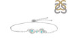 Opal & White Topaz Bracelet With Adjustable Camera Lock OPL-RDB-145.