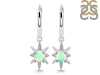 Opal & White Topaz Hoop Earring OPL-RDE-1470.