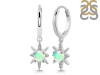Opal & White Topaz Hoop Earring OPL-RDE-1470.
