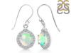 Opal & White Topaz Earring OPL-RDE-693.