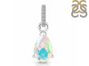 Opal & White Topaz Pendant OPL-RDP-757-CZ.