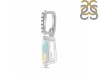 Opal & White Topaz Pendant OPL-RDP-757-CZ.