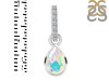 Opal & White Topaz Pendant OPL-RDP-779-CZ-LOOP.