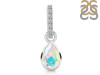 Opal & White Topaz Pendant OPL-RDP-779-CZ-LOOP.