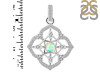 Opal & White Topaz Pendant OPL-RDP-797-CZ-LOOP.