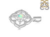 Opal & White Topaz Pendant OPL-RDP-797-CZ-LOOP.