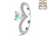 Opal & White Topaz Ring OPL-RDR-2749.