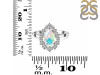 Opal & White Topaz Ring OPL-RDR-2770.