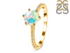 Opal Ring & White Topaz Ring OPL-RDR-3140.