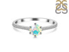Opal Ring & White Topaz Ring OPL-RDR-3143.