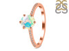 Opal Ring & White Topaz Ring OPL-RDR-3144.