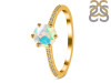 Opal Ring & White Topaz Ring OPL-RDR-3144.