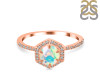 Opal Ring & White Topaz Ring OPL-RDR-3146.