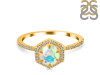 Opal Ring & White Topaz Ring OPL-RDR-3146.