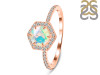 Opal Ring & White Topaz Ring OPL-RDR-3146.