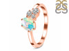 Opal & White Topaz Ring OPL-RDR-3153.