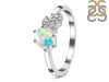 Opal & White Topaz Ring OPL-RDR-3153.