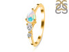 Opal  & White Topaz Ring OPL-RDR-3238.