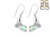 Opal & White Topaz Whale Tail Earring OPL-RUE-10.