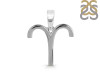 Aries Zodiac Plain Silver Jewelry Set PS-RDR-3098/RDE-1497/RDB-182/RDC-20.