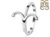 Aries Zodiac Plain Silver Jewelry Set PS-RDR-3098/RDE-1497/RDB-182/RDC-20.