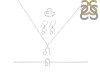 Leo Zodiac Plain Silver Jewelry Set PS-RDR-3093/RDE-1501/RDB-186/RDC-24.