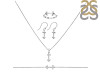Sagittarius Zodiac Plain Silver Jewelry Set PS-RDR-3097/RDE-1505/RDB-190/RDC-28.