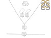 Virgo Zodiac Plain Silver Jewelry Set PS-RDR-3094/RDE-1502/RDB-187/RDC-25.