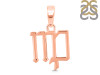 Virgo Zodiac Plain Silver Jewelry Set PS-RDR-3094/RDE-1502/RDB-187/RDC-25.