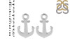 Plain Silver Anchor Stud Earring PS-RDE-598.