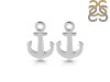 Plain Silver Anchor Stud Earring PS-RDE-598.