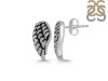 Plain Silver Angel Wing Stud Earring PS-RDE-616.