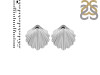 Plain Silver Shell Stud Earring PS-RDE-618.