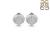 Plain Silver Shell Stud Earring PS-RDE-618.