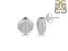 Plain Silver Shell Stud Earring PS-RDE-618.