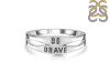 Plain Silver Be Brave Ring PS-RDR-1615.