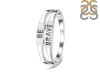 Plain Silver Be Brave Ring PS-RDR-1615.
