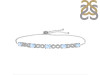 Moonstone & White Topaz Bracelet With Adjustable Camera Lock RBM-RDB-126.