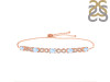 Moonstone & White Topaz Bracelet With Adjustable Camera Lock RBM-RDB-126.