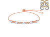 Moonstone & White Topaz Bracelet With Adjustable Camera Lock RBM-RDB-126.