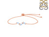 Moonstone & White Topaz Bracelet With Adjustable Camera Lock RBM-RDB-143.