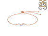 Moonstone & White Topaz Bracelet With Adjustable Camera Lock RBM-RDB-143.