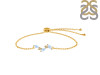 Moonstone & White Topaz Bracelet With Adjustable Camera Lock RBM-RDB-143.
