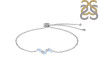 Moonstone & White Topaz Bracelet With Adjustable Camera Lock RBM-RDB-143.