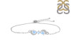 Moonstone & White Topaz Bracelet With Adjustable Camera Lock RBM-RDB-145.