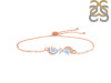 Moonstone & White Topaz Bracelet With Adjustable Camera Lock RBM-RDB-145.