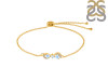 Moonstone & White Topaz Bracelet With Adjustable Camera Lock RBM-RDB-145.