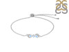 Moonstone & White Topaz Bracelet With Adjustable Camera Lock RBM-RDB-145.