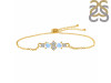 Moonstone & White Topaz Bracelet With Adjustable Camera Lock RBM-RDB-146.